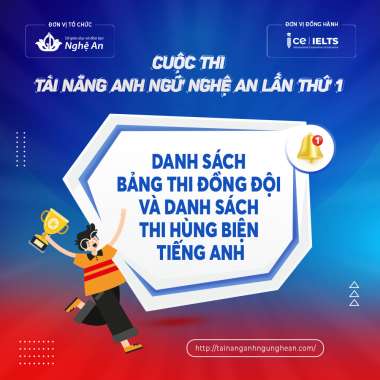 THÔNG BÁO: DANH SÁCH ĐỘI THI & PHẦN THI HÙNG BIỆN TIẾNG ANH VÒNG CHUNG KẾT